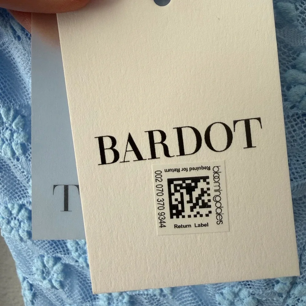 Bardot Adoni Lace Midi Dress Cornflower Blue‎ US 4 NWT Romantic Wedding Guest - Picture 6 of 8